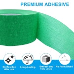 ISDVBUY 3롤 그린 마스킹 테이프 2 x 55야드 미디엄 하이택 페인팅 DIY 가정 학교 사무실 라벨링 및 공예용 다용도 라벨 : 비아노트