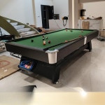 포켓볼다이 2 테이블 포켓볼대 당구장 당구다이 당구대 1.8m 접이식 테이블 블랙 패브릭 접이식 : 모노바잉