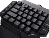 게이밍 35 키 백라이트 USB 프로페셔널 미니 키패드 지원 6 매크로 휴대용 한 손 인체공학적 컨트롤러 손목 받침대 PC 게이머 노트북 : 모아존몰