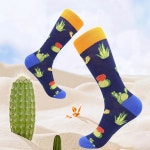 비스옥스 남성 드레스 양말 컬러풀 펑키 크루 남성용 참신함 해피 코튼 사이즈 9-12 1 000010 Pairs-zoo1 8-12 : 안드로스토어