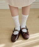 핑크파인애플  3EA 1SET  PETIT FLOWER SOCKS_MIX PI1AW271LMX : NEWJICS