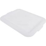 소로 에센셜 - 21-1/4인치 x 17-1/4인치 버스 박스 뚜껑 커버 화이트 컬러 폴리에틸렌 적층형 유틸리티 욕조 음식 서비스 세척 대야 접시 가정용... 