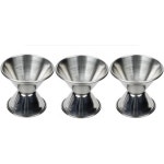 소로 에센셜 - 1/2온스 x 3/4온스. 스테인리스 스틸 더블 지거 세트 바텐딩 칵테일 샷 측정 컵 측정용 바텐더 바 용품 1/2 oz & 1 oz : M에이컴퍼니