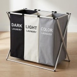 수납함 아이  기숙사 빨래 세탁실 세탁 원룸 바구니 생활용품 캔 패브릭 다용도 : 런생활마켓