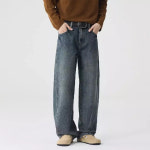 후니오 남성일자청바지 가을 빈티지 커브 진 일자 와이드 바지 UNO3 : 후니오124