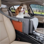 더블 프로텍션 포함 보관 포켓이 있는 소형견 고양이용 암레스트 미들 부스터 여행용 캐리어 쿠션감이 좋고 불안감이 적은 -다크 그레이 : 글로픽8호