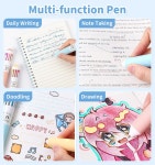 조이아스크 3 파크 멀티컬러 펜 10-in-1 컬러 볼펜 28가지 색상 0.8mm 미세 포인트 매끄러운 필기 사무실 학생용 접이식 : 바른창고1