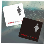 여성 화장실 부착형 안내판 우측 설치 입구 : 현일가게