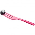 레스토랑웨어-4인치 케이크 포크 나이프 엣지 프리미엄 페이스트리 100개 - 일회용 견고하고 내구성이 뛰어난 마젠타 플라스틱 샤프 파티... 