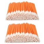 Wellgler 9.9cm(3.65인치) 폼 클리닝 면봉, 다목적 디테일링 폼 팁 면봉, 전자 제품, 총, 자동차 통풍구, 프린터, 재봉틀용 KM722 (오렌지... 