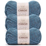 Caron Simply Me 몽타주 라피스 실 - 140g/5온스 3팩 62% 아크릴 20% 나일론 18% 울 #5 벌키 172야드 뜨개질/크로셰 Jasper : 루미고002