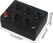 가변 10년 저항 박스 0에서 9999.9 ω 5개의 전환 가능한 범위 0.5W 정상 출력 베이클라이트 건설 170 X 135 72mm : 밸류마스터