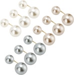 9팩 진주 브로치 핀 노출 방지 네크라인 탑 장식 의류 스웨터 셔츠 숄 클립 : 브리식스틴