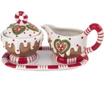 블루 스카이 클로크 20392 진저브레드 크리머와 트레이가 있는 설탕 : 브이에이컴퍼니