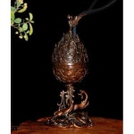 향로 스토브 불교 제사 실내 복고풍 제기 용기 받침 A. 1황동용과봉황Boshan용광로 : 월드상사스토어