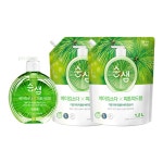 순샘 주방세제 피톤치드 용기 500ML, 1개 + 리필 1.2L, 2개 : 바른선택상회
