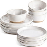 르 타우치 북극 화이트 세라믹 디너웨어 세트 12피스 오븐 사용 가능 홈 파티용 식기 Dinnerware 12 pieces : 원스마켓0902