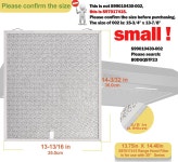 MNPARTS 2pcs S97017415 B-로안 레인지 후드 필터 14인치 x 13.7인치 0.4인치 교체용 QDE30 Nutone 스토브 주방 배기 팬 A60463... 