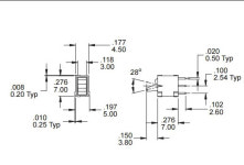초소형 방수 토글 스위치 5 핀 2위치 길이 너비 5x7 단극 이쓰로우 0.4VA개 : 디에스유통사