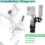 2006-2011 야마하 전기 골프 카트에 적합한 나사가 있는 카트클랜 카트 페달 어셈블리 OEM#: JW2-F7850-09-00 JW2-F7850-00 : 미호 직구