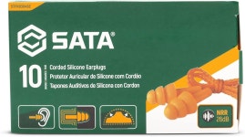SATA 10쌍 ANSI 및 CE 호환 재사용 가능한 실리콘 이어플러그(코드 포함) NRR 26dB SNR 32dB - STFH0304SC 오렌지 : 에어 익스프레스 바이