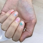 꽃 네일스티커 10장 페디큐어스티커 네일재료 손톱꾸미기 : 쿠잉쿠잉 마켓