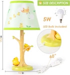 HERBESTBAY 테이블 램프 LED 전구가 달린 16인치 귀여운 치킨 침대 옆 남자 동물 수지 책상 또는 용 장식 Chicken : 에어 익스프레스 바이