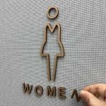 스토어-지유 여자 골드 화장실 탈의실 표지판 도어사인실외용 도어사인다용도 : 스토어-지유