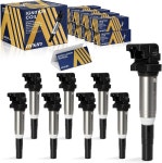 신 ESCAZ-00086 점화 코일 8개 팩 - BMW X5 04-15 545i 04-06 550i 06-16 745i 02-05 750i 06-15 8Cyl 4.4L와 호환됩니다 : 고하이엔드샵