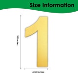 외부용 BetLight 10인치 골드 하우스 번호 명확하고 스타일리시한 식별을 위한 방청 스테인리스 스틸 홈 주소 번호/번호 1 Number 1... 