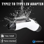타입2에서 타입1로 전환 가능한 EV 충전 어댑터 16A 32A 전기차 커넥터 자동차 충전기 : aria75