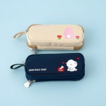 2단 자수 캐릭터 필통 대용량 멀티 파우치 다용도 수납 화장품 가방 6개 세트 : KJS마켓