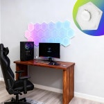 ZEHYRNE 15 PCS 양면 테이프 고비 RGBIC 조명 패널 H6061 H6066 H6067과 호환 홈 데코용 스티커 패드 강력 접착제 실내 크리스마스 조명... 