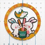 달토끼모빌만들기 추석 보름달 우드 색칠 꾸미기 5인 간편 : 어린이diy키트만들기샵
