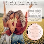 부틱프로 자매 나의 아름다운 자매에게 컴팩트 미러 선물 Glorgeous Rose Gold 여성을 위한 독특한 친구 BFF : darius009