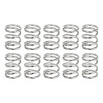 uxcell 10Pcs 압축 스프링 0.9mm 와이어 직경 x 8mm OD 10mm 길이 304 스테인리스 스틸 익스텐션 볼펜 압력 가정 수리용 실버 : 젤블블랙