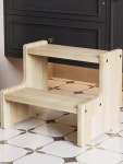 층계 라이트월넛 나무계단 발판 2단 폭40높이35 발디딤대 애견 무도장 40 x 39x32 : M1H1