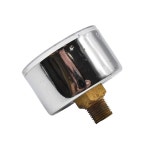 인터스테이트 뉴마틱스 G2101-4000 1/8인치 NPT 리어 마운트 압력 게이지 1-1/2인치 다이얼 직경 4000PSI(이중 등급 PSI 및 KPA 포함 크롬... 