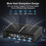 HISTON 팬리스 미니 PC 코어 i7-8550U DDR4 16GB RAM 512GB SSD 6 RS232 HDMI+VGA 4K 듀얼 4_Core i7-8550U DDR4 : 더블루 마켓