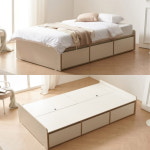 무헤드 서랍 수납침대 슈퍼싱글 중학생침대 : 블루스피어