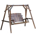 원목 그네 스윙체어 야외용 흔들의자 정원 테라스 카페 인테리어 특대형 삼나무 그네+태양광등 : 청림상사