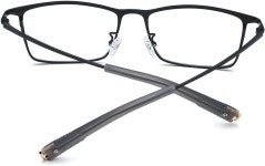 FONEX 퓨어 티타늄 안경 프레임 남성 사각 광학 F8827 85874 Black Clear : darius013