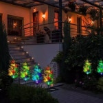 태양광 야외 정원 A. 태양열로 작동하는 소나무와 삼나무 행운과 장수를 기원, A. 5W : 루 미 트