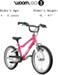 4~6세 용 우 GO 3 자전거 핸드브레이크 스티어링 리미터 및 소년 소녀용 체인가드가 장착된 16인치 경량 : MJSHOP007