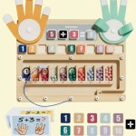 유아 유치원생 원목 숫자 셈놀이 덧셈 뺄셈 학습 교구 어린이 교육용 장난감 : KJS마켓