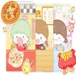 온리진 탕후루의 달인 데일리룩 북 입체스티커 패션스티커 코디북 : 온리진 추천샵