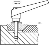 HALDER 24390.0441 조절 가능한 클램핑 레버 주황색 d1=22 mm / d2=M10 l1=20 d1=22 mm / d2=M10 l1=20 : 알레그로바이지