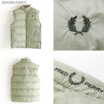 프레드 페리 남성용 나일론 중간 패딩 베스트 J4566 : 빔리
