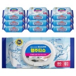 도리도리 크린웨이브 청소도우미 행주티슈 뽑아쓰는 일회용 주방 행주 물티슈 80매 6팩 : 레디포