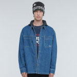 [아웃도어프로덕츠] 디테처블 후드 데님 셔츠 WO136TISHZ01BL : 아웃도어프로덕츠